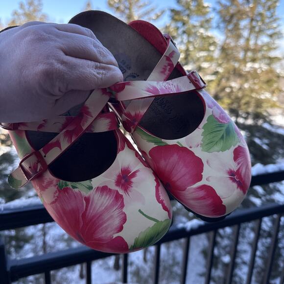 Birki’s by Birkenstock Women's 8 US 39 EU Maria Floral slip on Clogs Open Heel - Picture 14 of 15